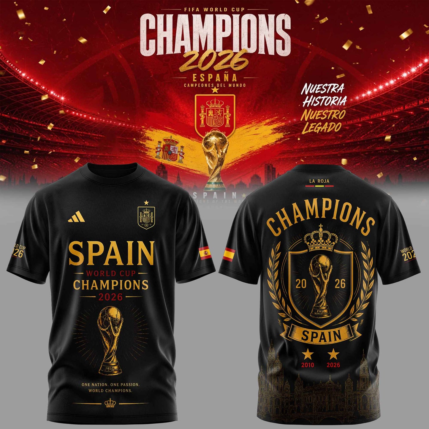 Spain World Cup Champions 2026 TShirt