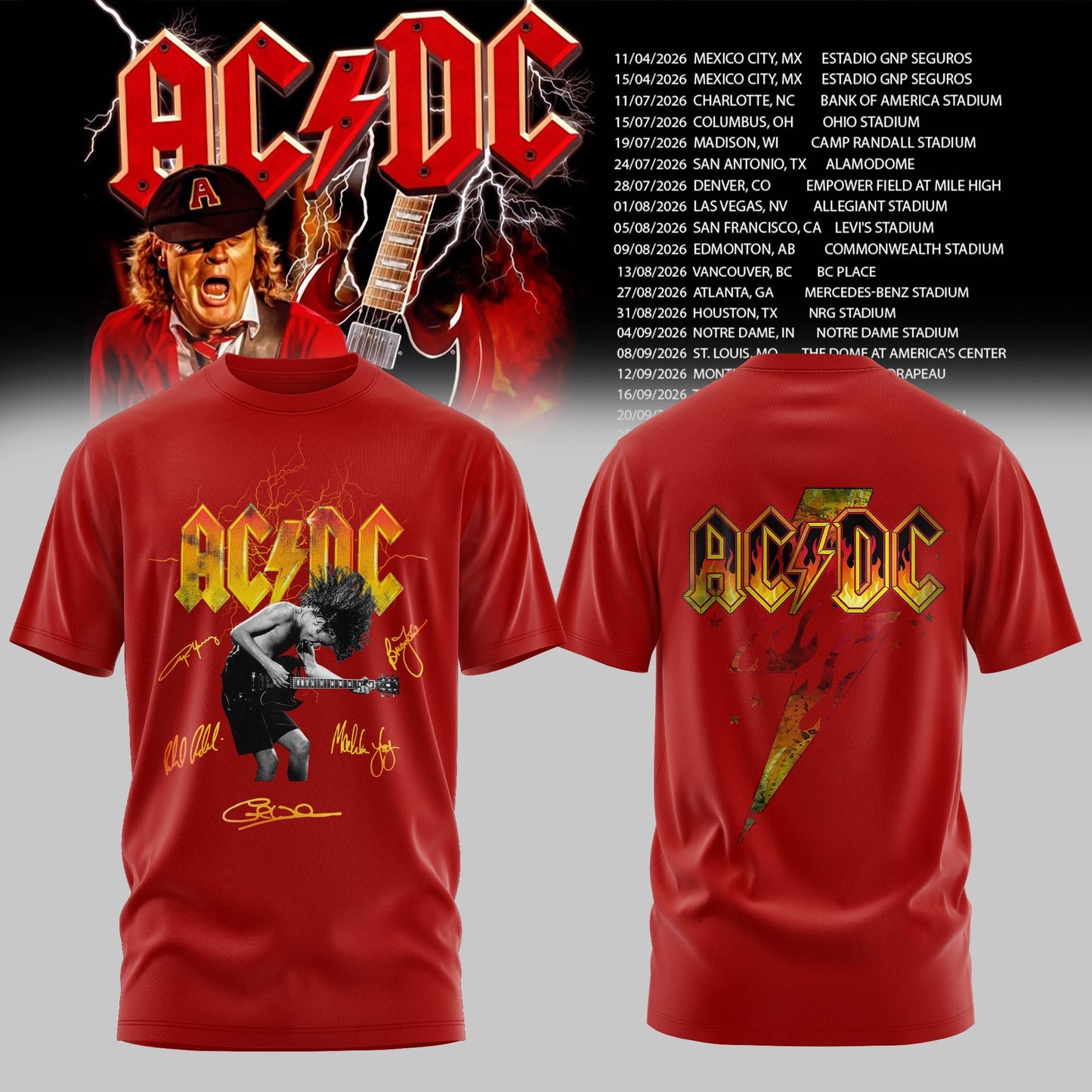 AC/DC 2026 T-SHIRT COLLECTION IS HERE ⚡