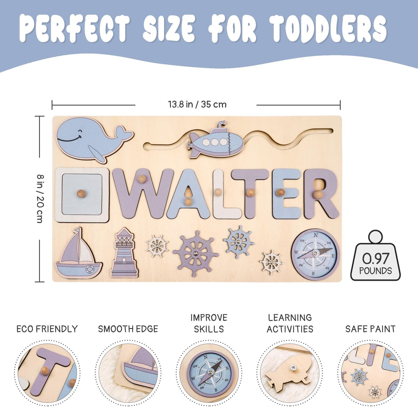 Personalized Baby Girl Name Puzzle, Custom Busy Board, Early Learning Puzzle, Baby Room Decor, Birthday Gift for Kids, Baby Christmas Gift