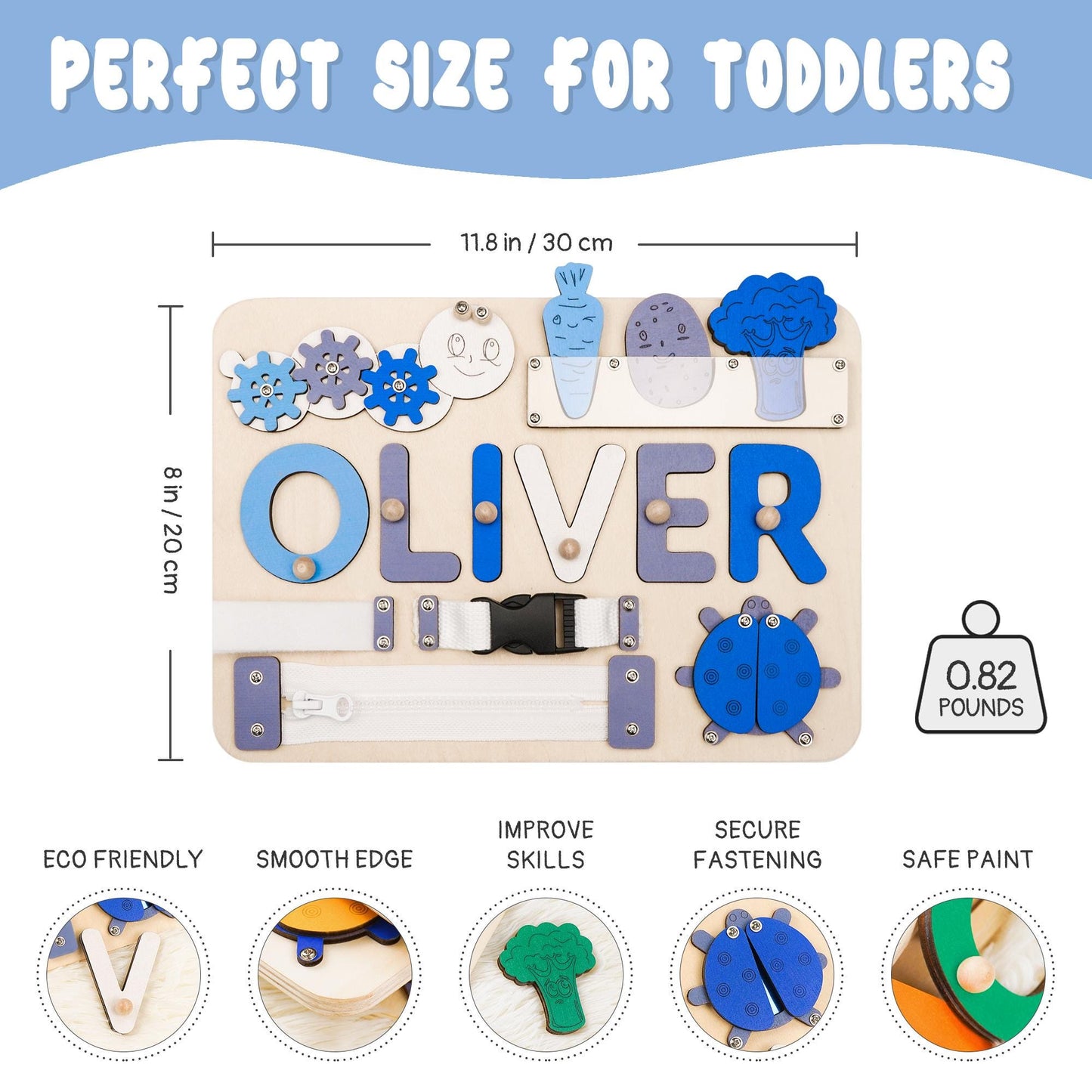 Custom Baby Name Puzzle, Personalized Kids Busy Board, Early Learning Puzzle, Baby 1st Christmas Gift, Kids Birthday Gift, Baby Shower Gift