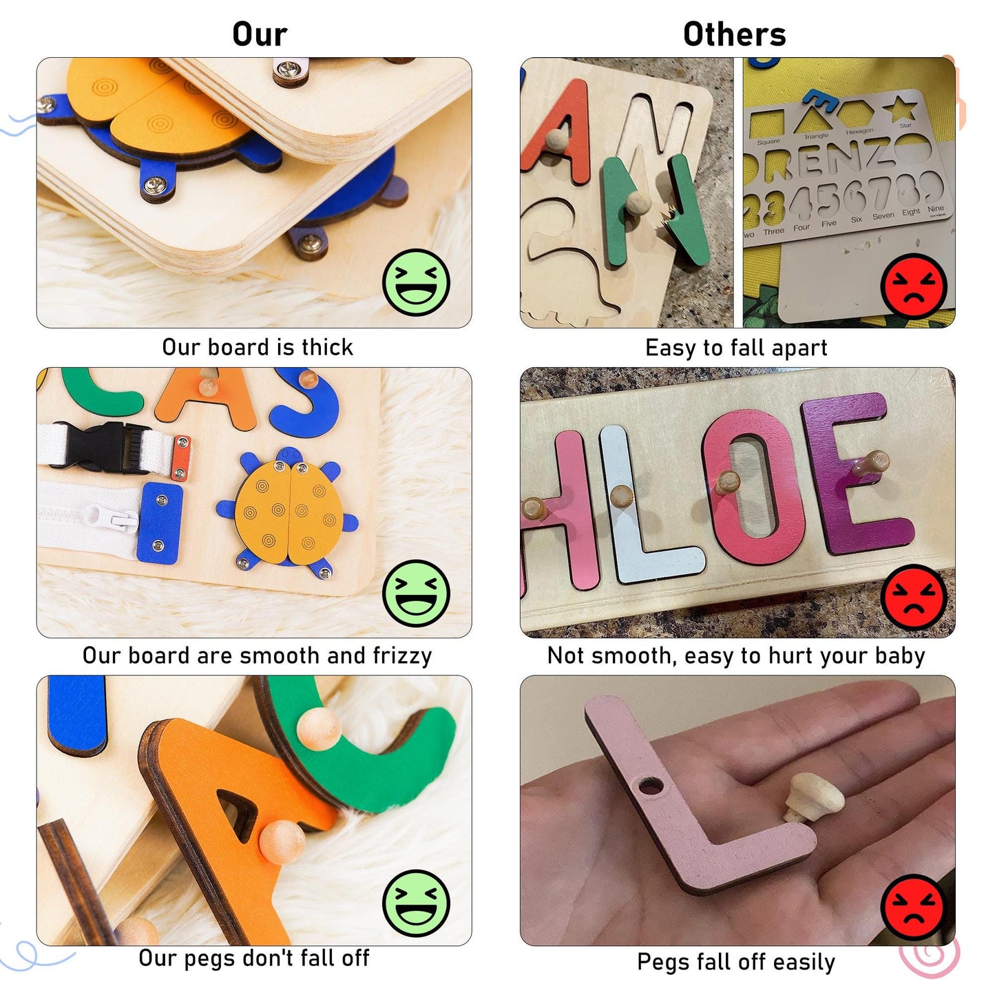 Wooden Baby Name Puzzle, Personalized Kids Toddler Puzzle, Early Learning Busy Board, 1st Birthday Gift , Wood Baby Toy, 1st Christmas Gift