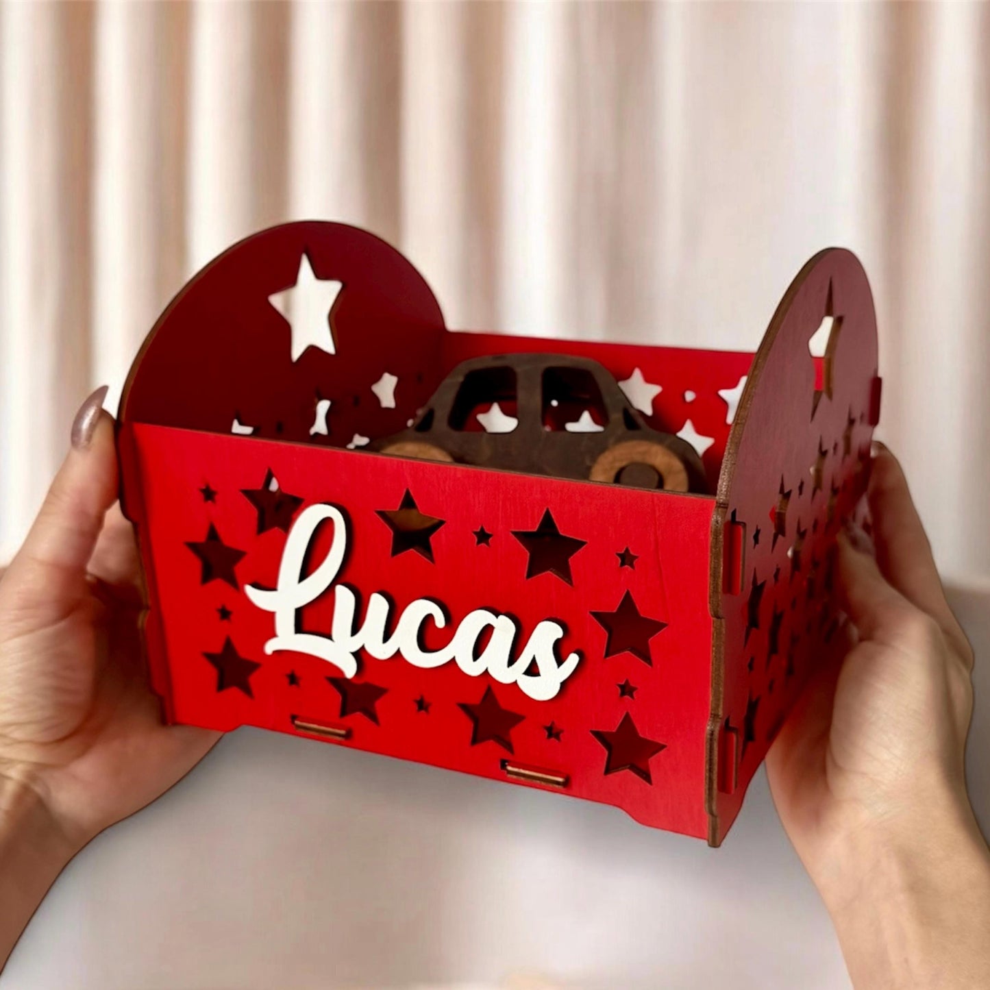 Handmade Rustic Wooden Keepsake Box, Personalized