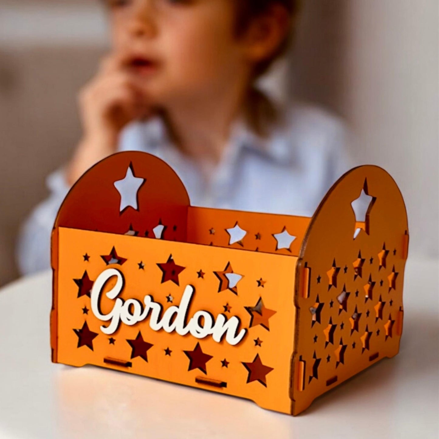 Personalized Keepsake Wooden Box, Rustic Style