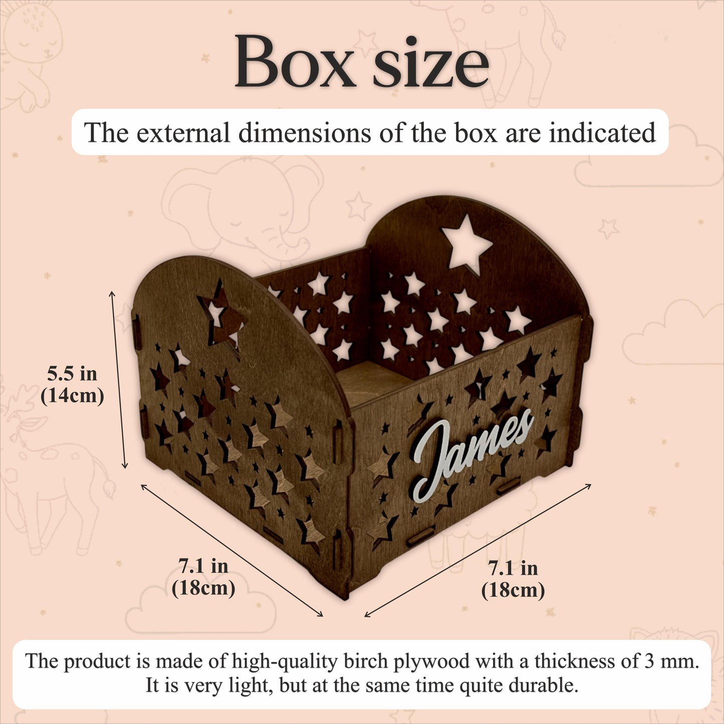 Custom Wooden Name Box | Handmade Storage Organizer