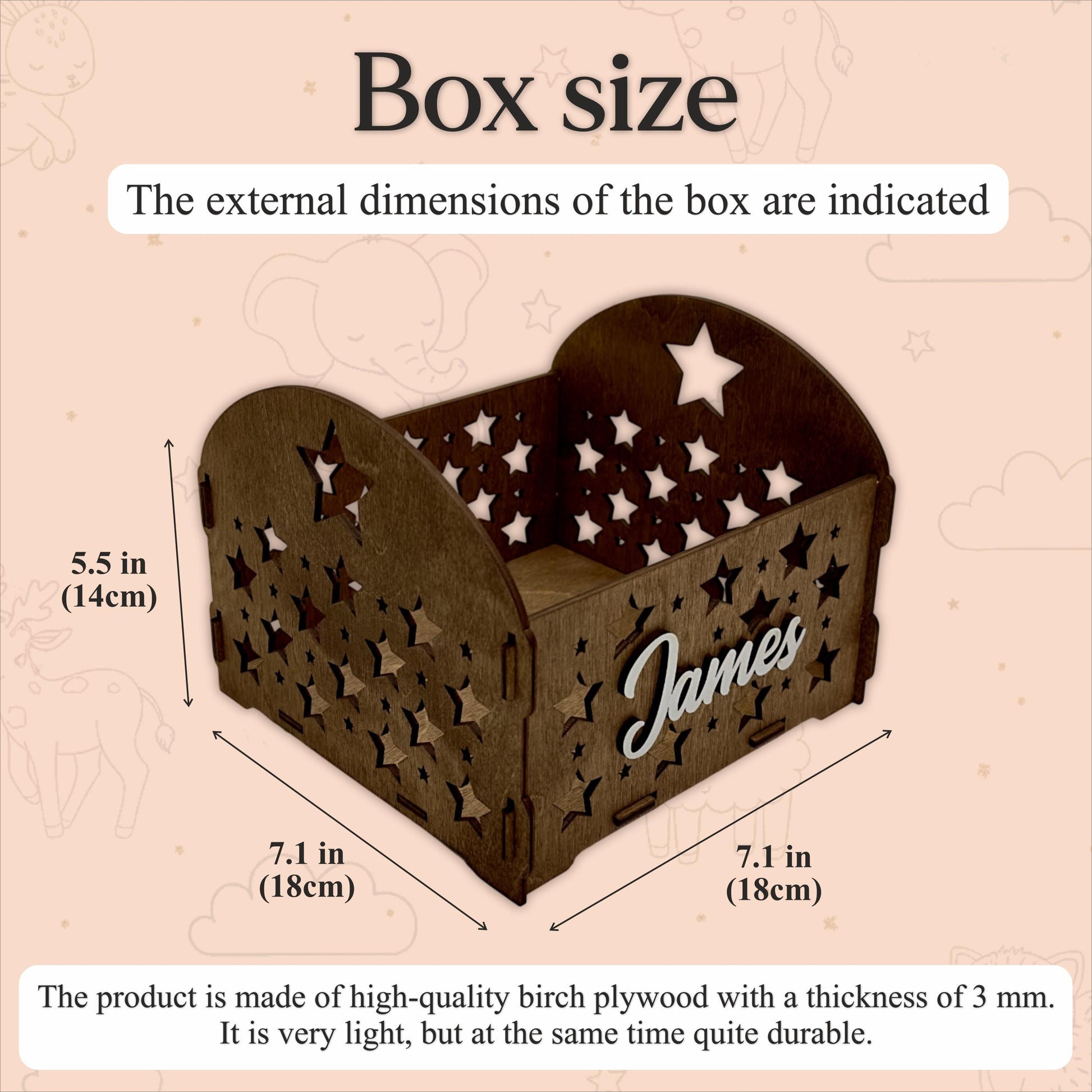 Personalized Wooden Storage Box | Custom Engraved Chest
