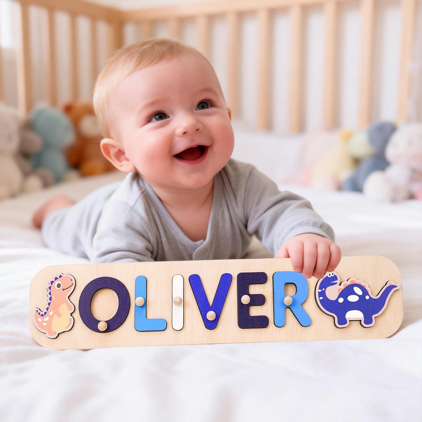 Custom Baby Boy Name Puzzle, Personalized Kids Busy Board, Birthday Gift for Kids, Baby Shower Gift, 1st Birthday Gift, 1st Grandson gift
