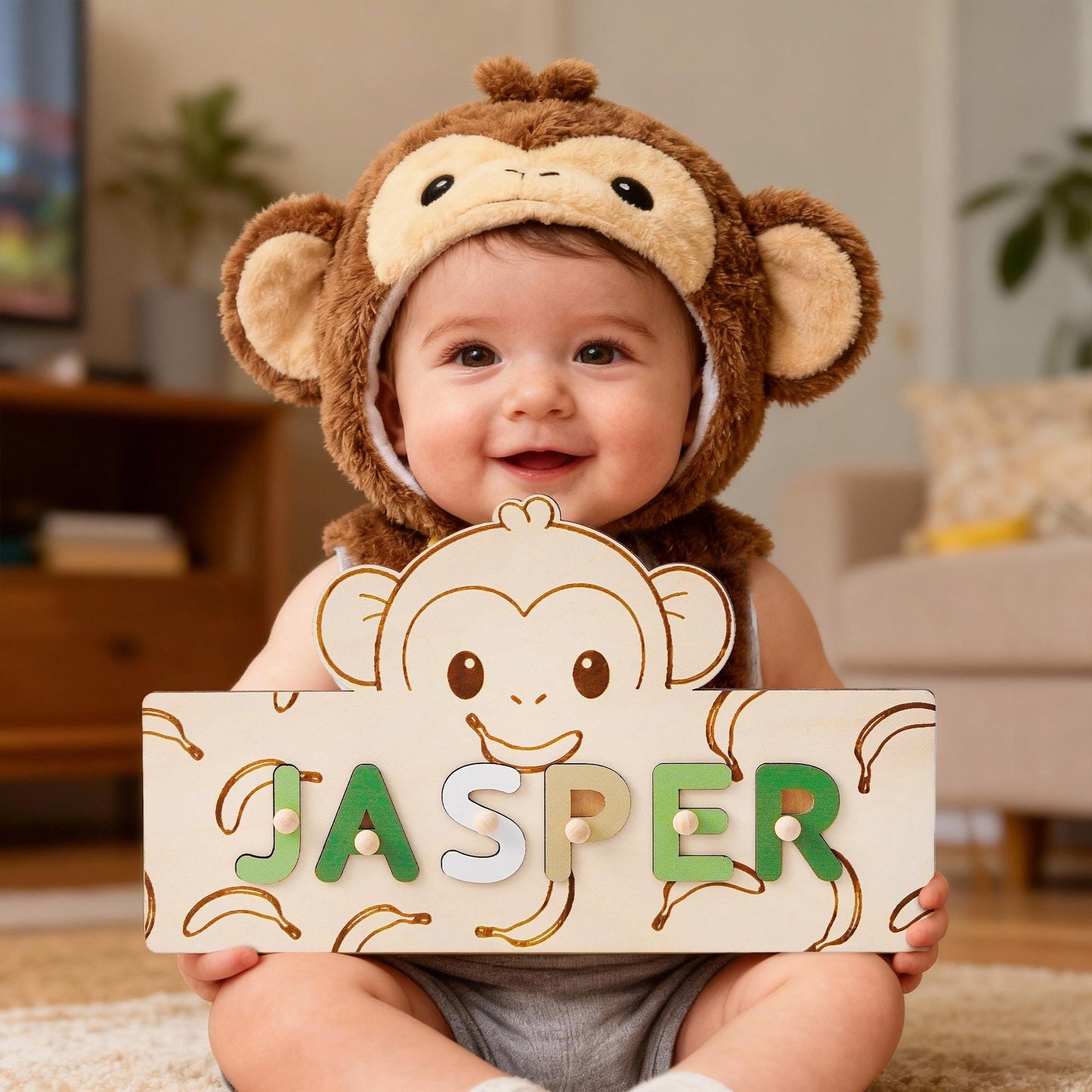 Personalized Baby Name Puzzle, Baby Busy Board, Wooden Puzzle Toddler, Custom baby gifts, 1st Baby Boy birthday gift, Unique New Baby Gift