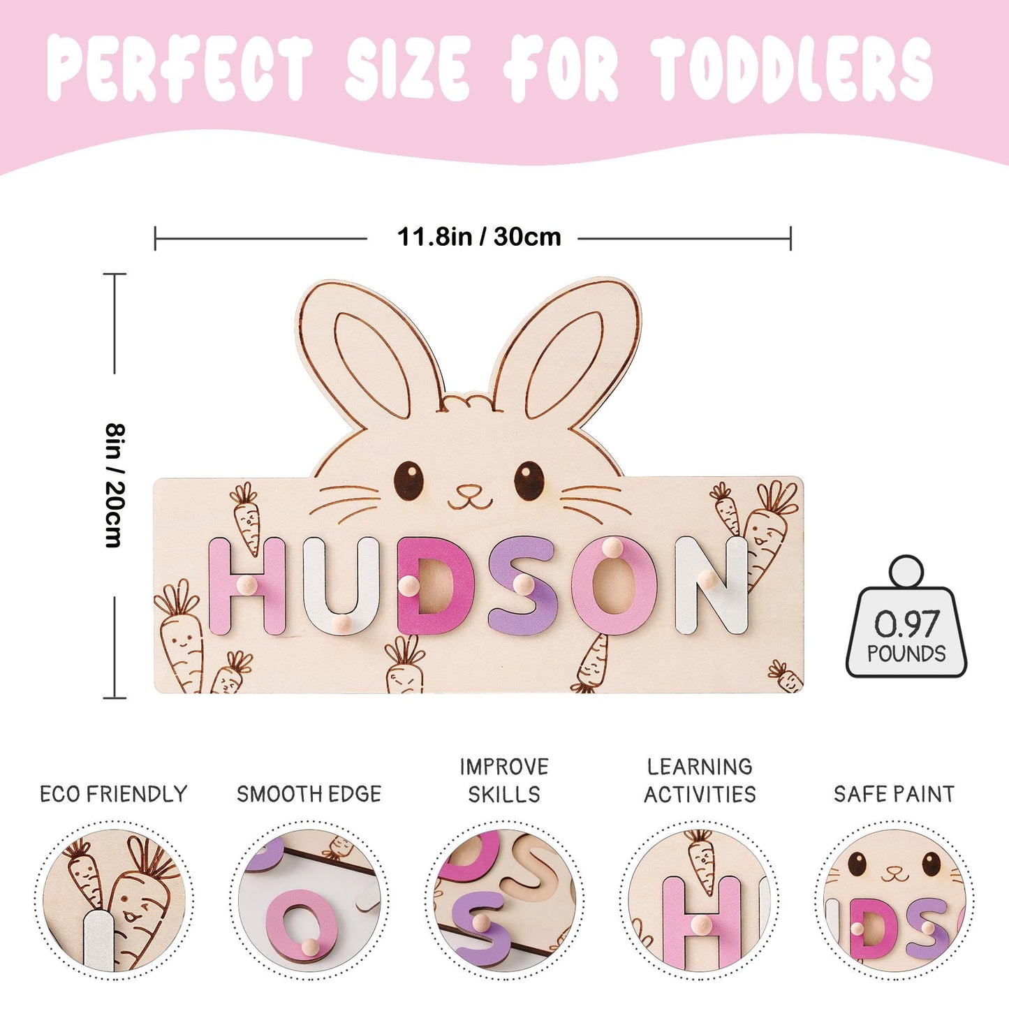 Custom Baby Name Puzzle, Personalized Kids Busy Board, Christmas Gift for Kids, Baby Shower Gift, 1st Birthday Gift, Animal Puzzle Toddler